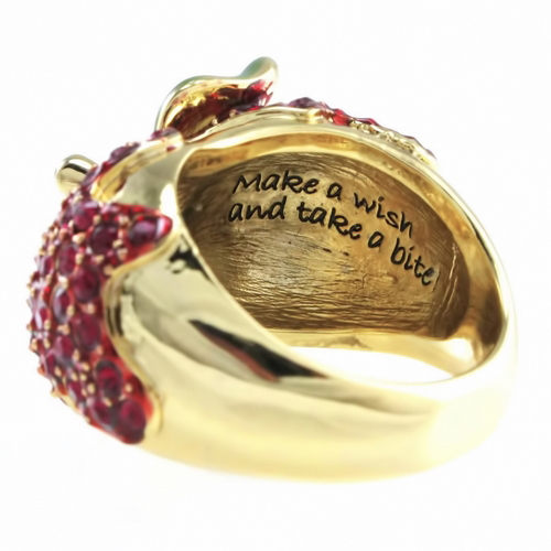 Disney Couture™ Snow White Red Apple Gold Ring